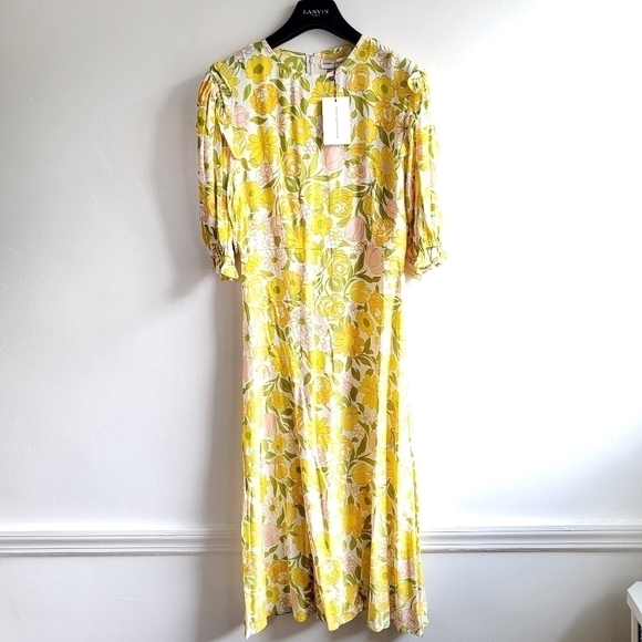 Faithfull The Brand Jean Marie Jolene Floral Print Midi Dress NWT Sizes 2/4/8 - Picture 11 of 17